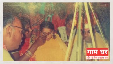 फिल्मकर एन मंडल व पत्नी भगवान दाई देवी साल 2003 शादी का फोटो